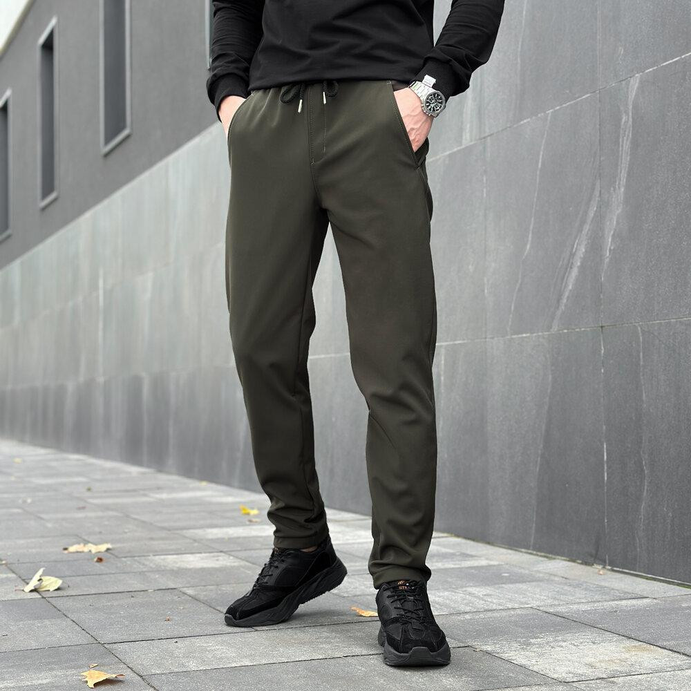 Штани із софтшелу для чоловіків весняні осінні хакі Pobedov Point Київ - фото 4