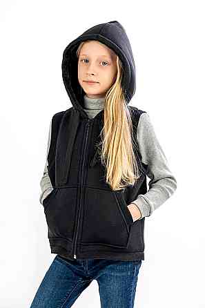 Жилет дитячий, чорний, сірий меланж, молочний топ Крохатушка одяг Київ
