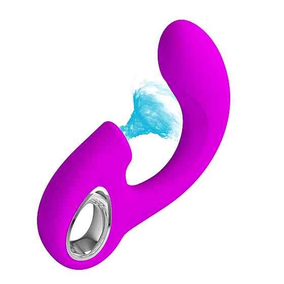 Вибратор для точки G Pretty Love Sibel с клиторальным стимулятором, розовый Sex Aura Киев
