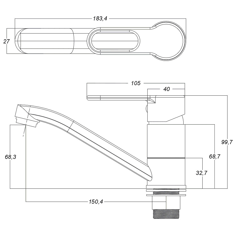 Змішувач для умивальника Globus Lux Dolly GLD-203M Луцк - изображение 7