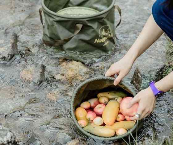 Складне відро Naturehike NH20SJ040 для води із ПВХ 20л (Зелений) Вінниця