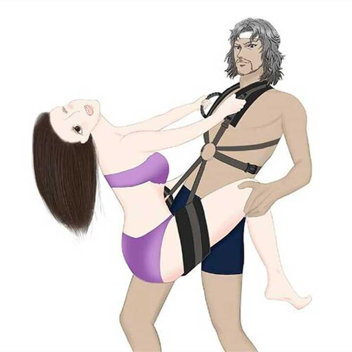 БДСМ гойдалка на плечі (бондаж для пікантних поз) - Чорний - Садо-мазо Вінниця - фото 8