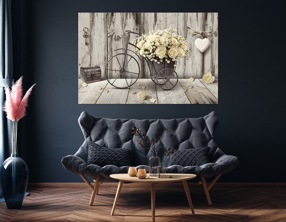 Картина холст  в гостиную / спальню  Білі троянди   MLP_36 70x140 см Киев - изображение 4