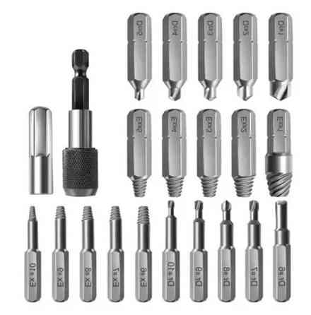 Набір екстракторів і свердел для пошкоджених болтів, 20 шт. Винница