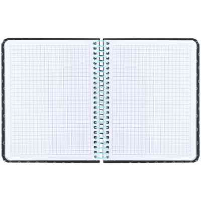 Блокнот Axent на спіралі В6 120 аркушів, клітинка, тверда обкладинка, графіт (8461-3-A) Вінниця