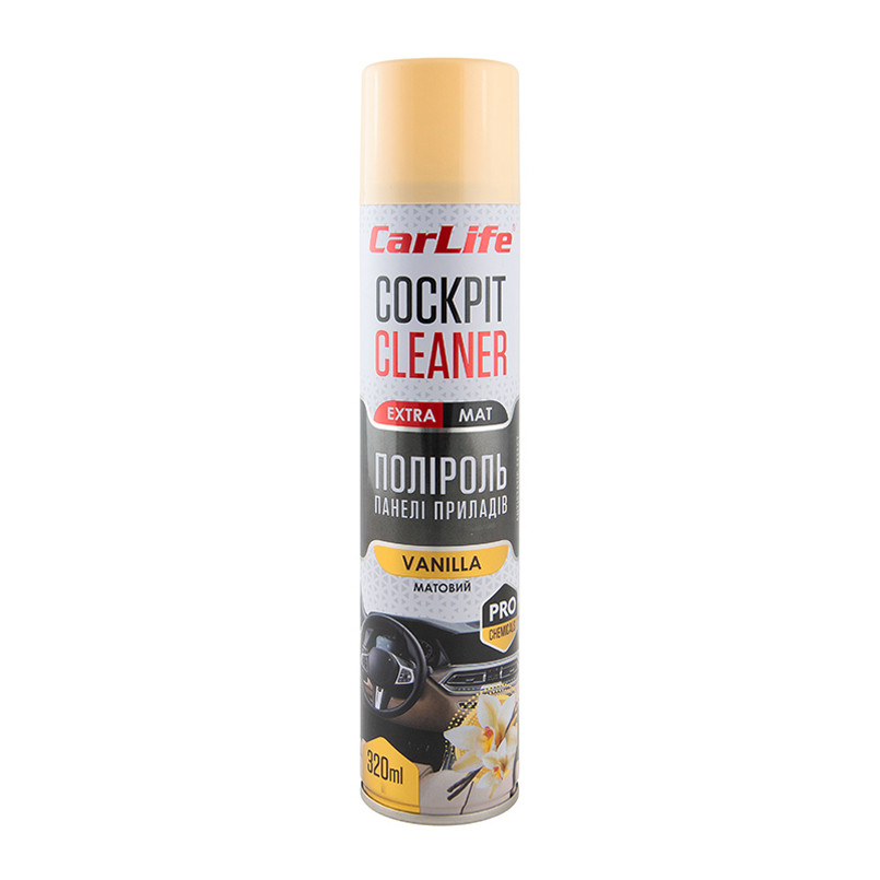 Поліроль для панелі приладів CarLife Cockpit Cleaner Extra Mat Ваніль, 320мл Львів - фото 1