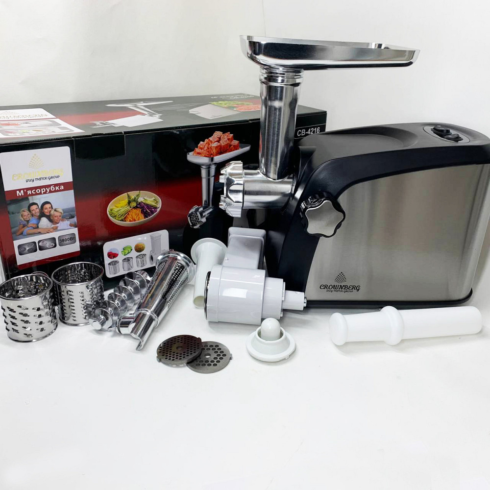 Электрическая мясорубка с насадкой-кеббе, Мощная мясорубка для домашнего использования MC-78 Львов - изображение 5