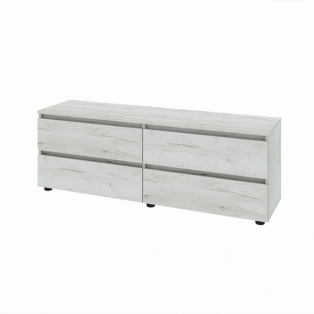 Тумба під телевізор Еверест ЛТВ-1400 Лайт 140х38х49 см Дуб Крафт білий (DTM-071082) Львів - фото 4