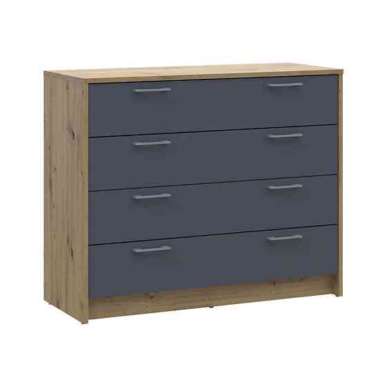 Комод Doros Ронди Дуб Артизан/Графит 4 ящика 100х40х82 DRS-011781 (41516186) Днепр