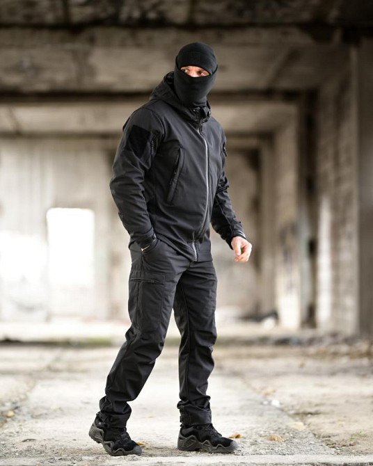 Тактичний костюм Softshell 5в1 LUNAR чорний ТР6407 Одеса - фото 15
