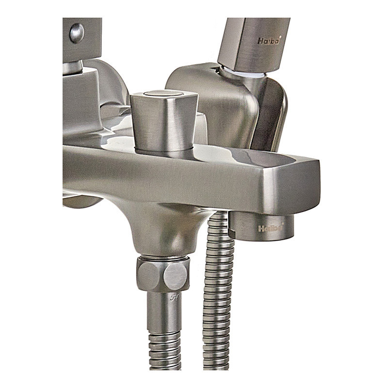 Змішувач для ванної Haiba Kubus 009 Euro Graphite (HB4007) Харків - фото 3