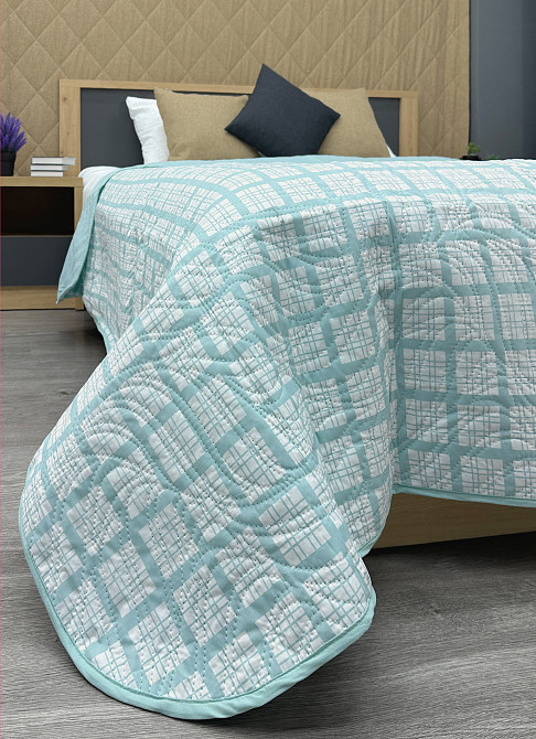 Покривало Decorator Bianca 215х240 см блакитний з білим (85-203) Київ - фото 8