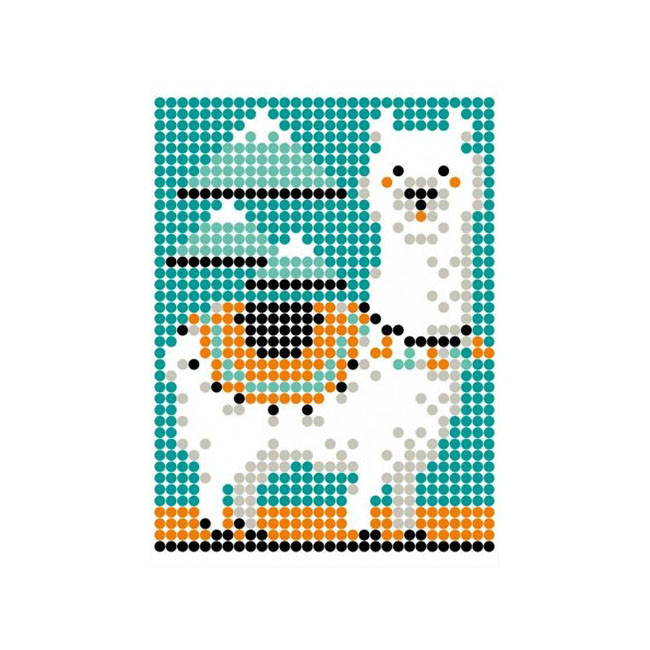 Картина по номерам стикерами в тубусе 