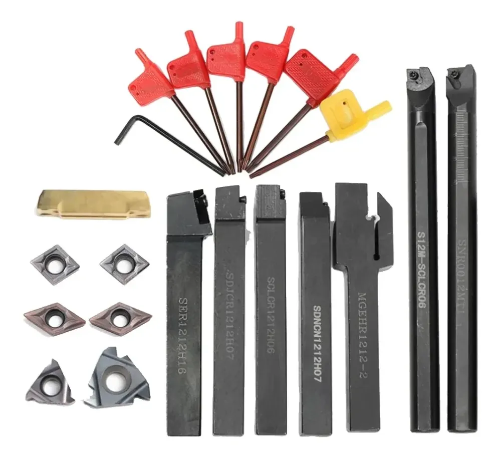 Набор токарных державок с пластинами и ключами, 7 шт Киев - изображение 1