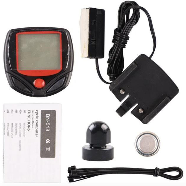 Велокомп'ютер SunDING SD-548B одометр спідометр 15 функцій LA-91 Київ - фото 4