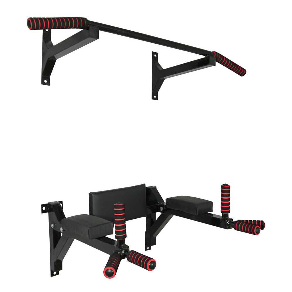 Турник брусья пресс стационарный 3 в 1 KZ-551 Спортивные стенки и турники для дома Черный Киев - изображение 1