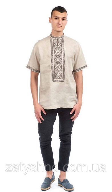 Вишиванка чоловіча льон Київ - фото 2