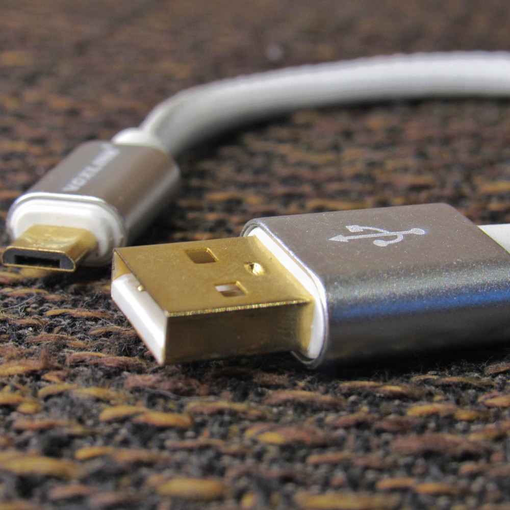 MicroUsb кабель Voxlink під шкіру 20 см White Київ - фото 2