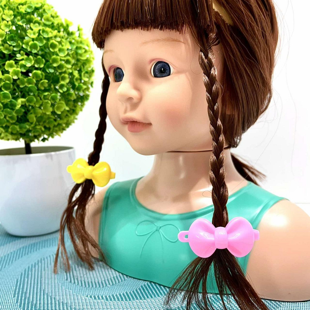 Лялька-манекен для дівчинки Голова для зачісок з аксесуарами бігуді гумки гребінця (YM25-2B-С) Чернігів - фото 2