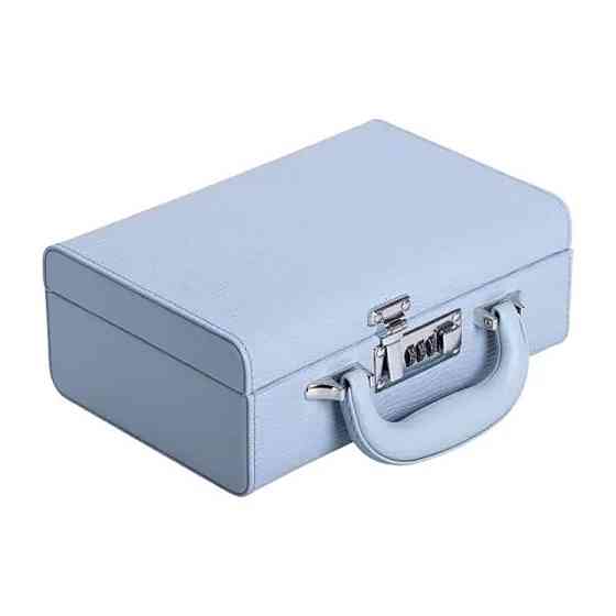 Двоярусна шкатулка для прикрас з еко-шкіри з замком Київ