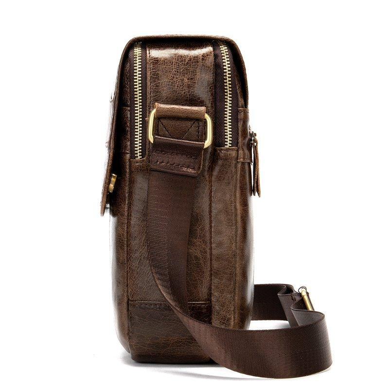 Сумка з натуральної гладкої шкіри Коричнева (Vintage) Київ - фото 19