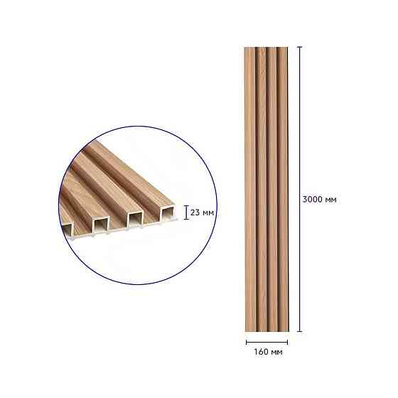 Рейка декоративна WPC стінова 3000х160х23мм Вишня SW-00001857 Київ