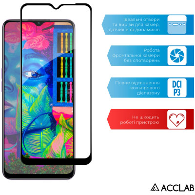 Стекло защитное ACCLAB Full Glue Oppo A58 4G Black (1283126583452) Винница - изображение 5