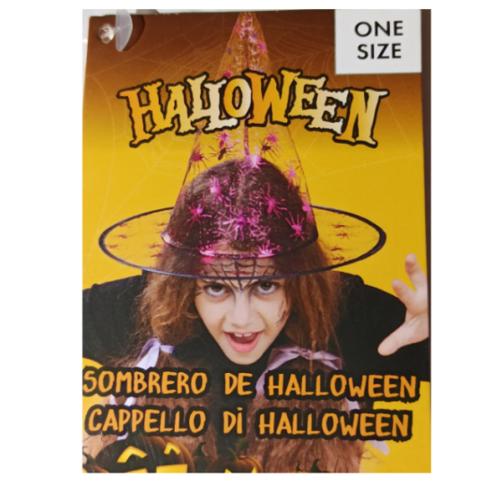 Шапка ведьмы на Хэллоуин one size черно-розовый Киев