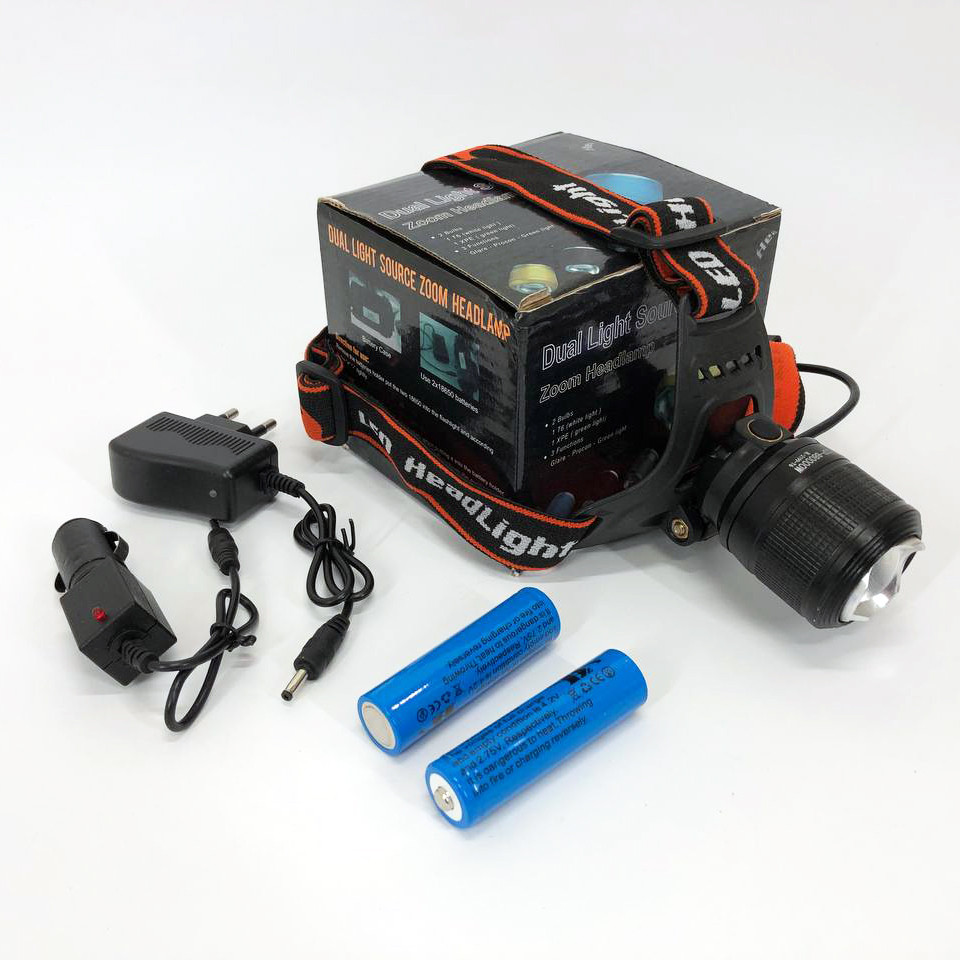 Налобний фонарь с аккумулятором, Налобный фонарь с ремешком на голову Фонарик на голову зарядкой IM-69 Киев - изображение 1