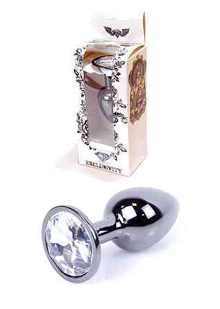 Анальна пробка - Jewellery Dark Silver Plug Clear Sex Aura Київ