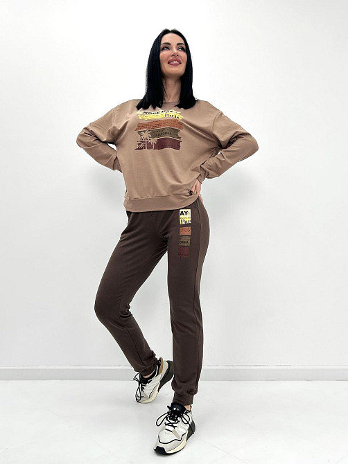 Трикотажний костюм з принтом "Nopeday" оптом | Норма Київ - фото 8