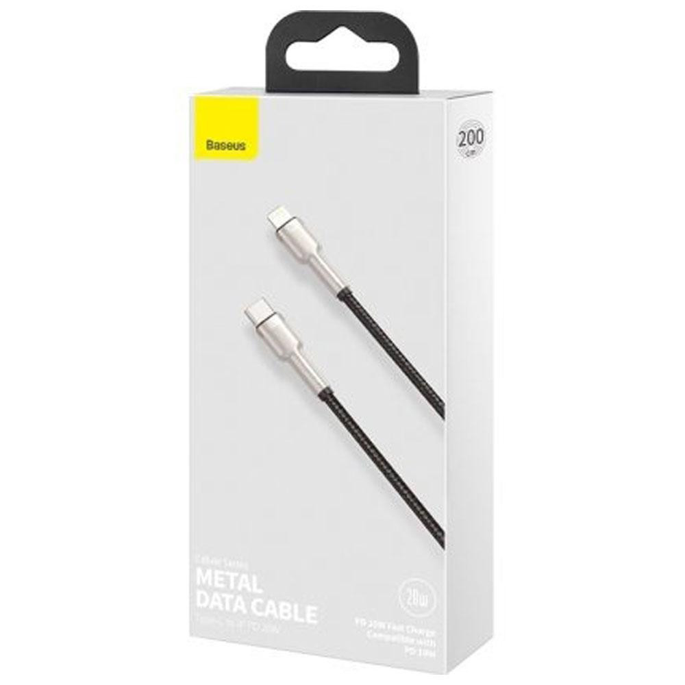 Кабель Baseus Cafule Series Metal Data Cable Type-C to iP PD 20W 2m Black Київ - фото 5