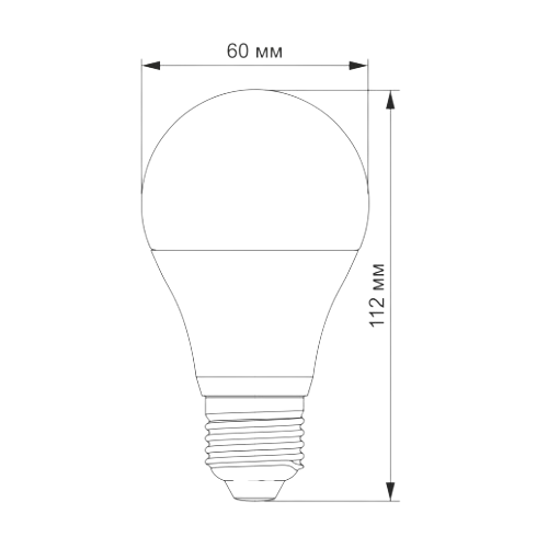 Лампа A60e 12W E27 3000K 220V LED Videx Житомир