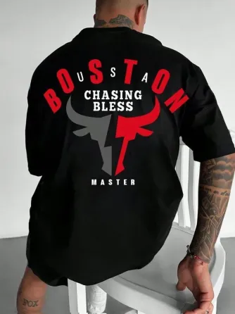 Футболка мужская с принтом  42 Черная 2664090216 Днепр