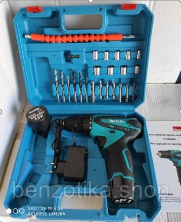 Шуруповерт аккумуляторный MAKITA DF330DWE (12V/2 А/час) С гибким валом и набором насадок Киев - изображение 1