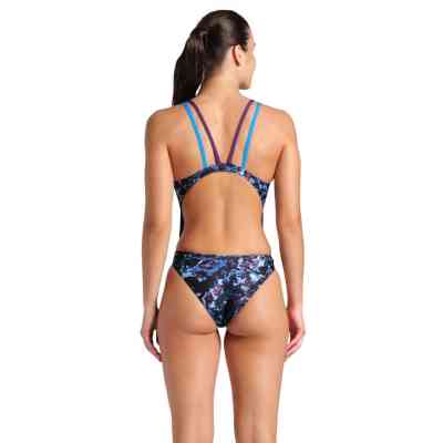 Купальник Arena Rockin Swimsuit Swim Tech Mult 008159-889 чорний, синій, фіолетовий 42 (3468337406532) Винница