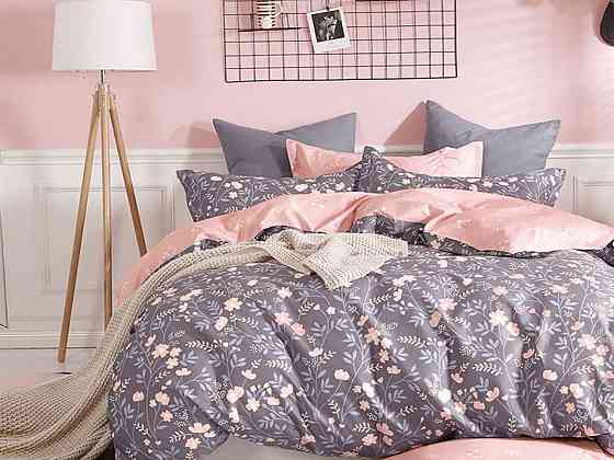 Ecotton Комплект постільної білизни Ecotton двоспальний Сімейний 150х215 см Квіточки сірий (241 Коломыя