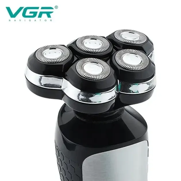 Электробритва VGR V-385 роторная водонепроницаемая с LED-дисплеем и аккумулятором 1200mAh Одесса - изображение 7