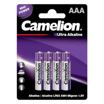 Батарейка Camelion AAA LR03 Ultra Alkaline * 4 (LR03-BP4UT) Винница