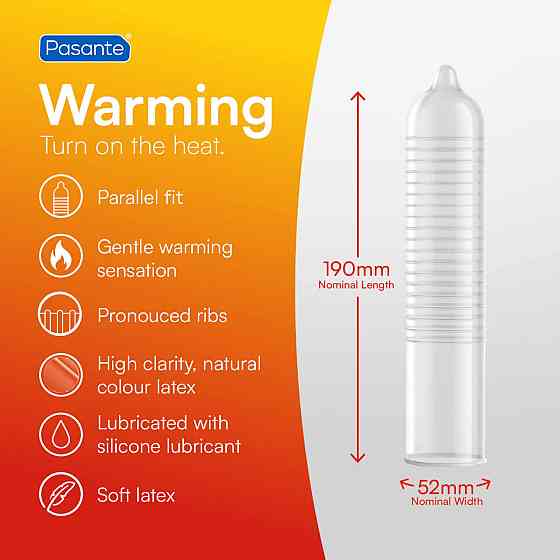 Презервативи Pasante Warming Condoms Bulk Packs 144 pcs Sex Aura Київ