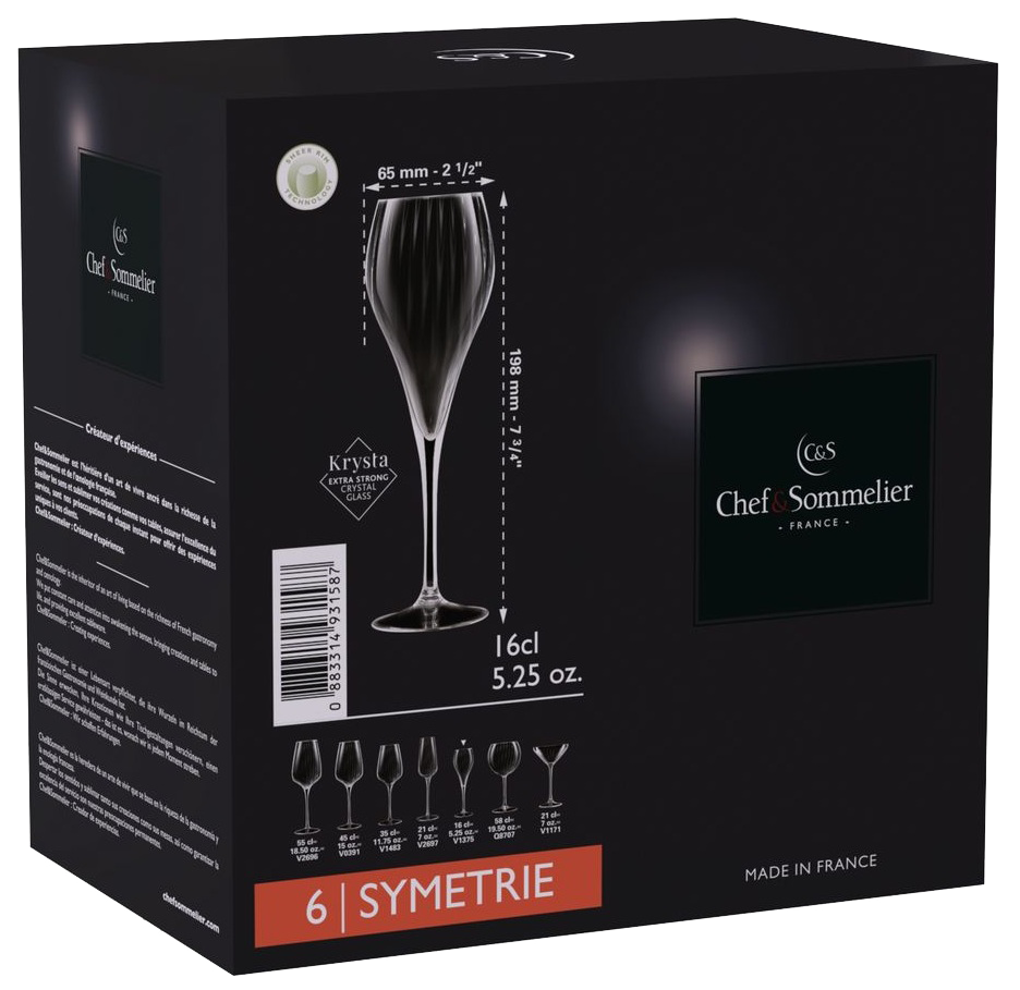 Набір келихів C&S Symetrie 6х160 мл (6939887) Київ - фото 9
