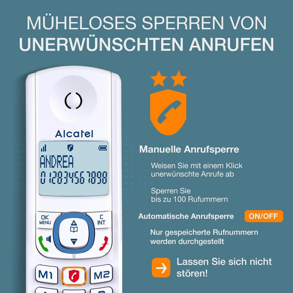 Беспроводной телефон Alcatel F530 solo сине-белый DECT большой дисплей подсветка журнал вызовов 20 Киев - изображение 2