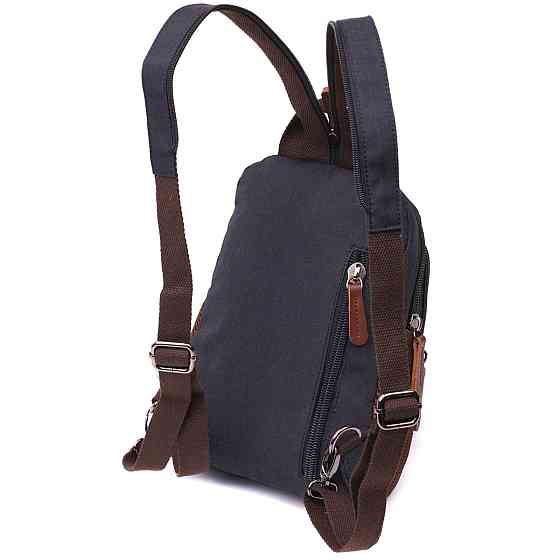 Цікавий рюкзак з поліестру з великою кількістю кишень Vintage 22148 Чорний Київ