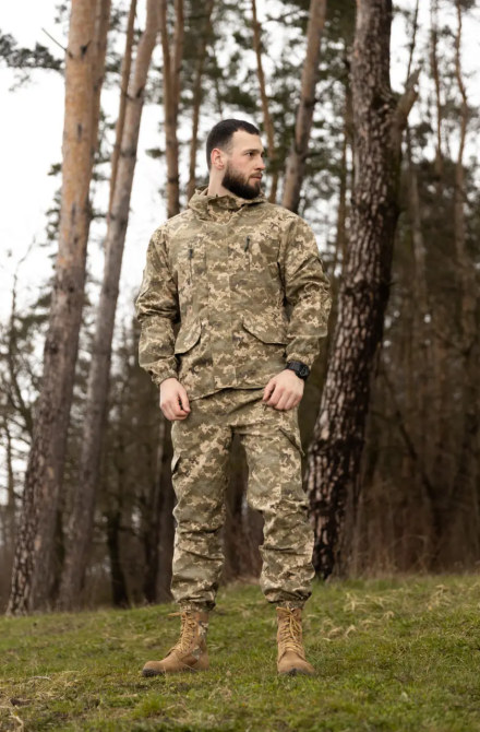 Літній військовий піксельний чоловічий костюм гірка матеріал рип стоп водонепроникний для ЗСУ 50 Львів - фото 1