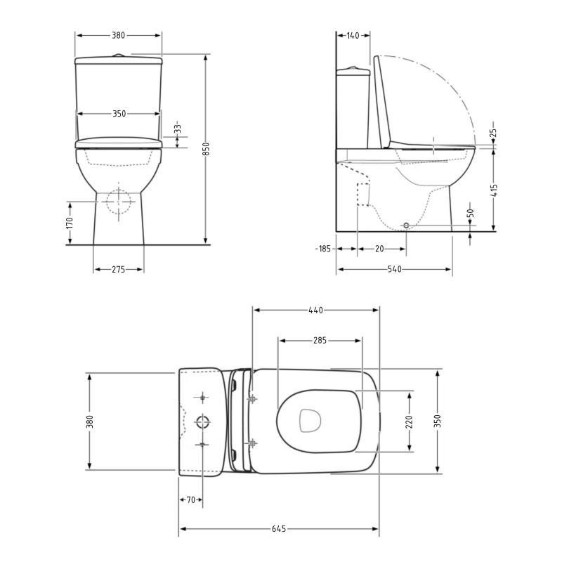 Унитаз напольный Qtap Crow Eco Ultra Quiet безободковый с сиденьем Soft-close QTCRO27W51030 Киев - изображение 2