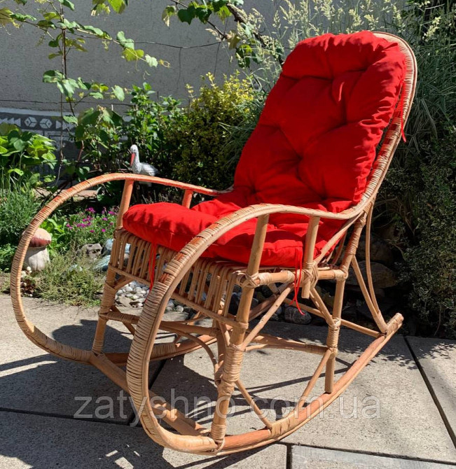 Кресло - качалка из лозы для отдыха Киев - изображение 2