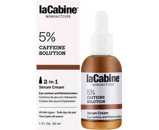 Увлажняющая крем-сыворотка для контура глаз Caffeine 5% Solution 2 in 1 Serum Cream LaCabine, 30 мл Днепр