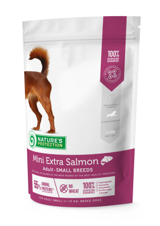 Nature's Protection Mini Extra Salmon Adult Small Breeds Сухий корм для дорослих собак малих порід з лососем, 500 г Київ