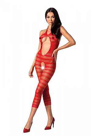 Сетчатый бодистокинг с открытым животом Passion BS081 red Sex Aura Киев