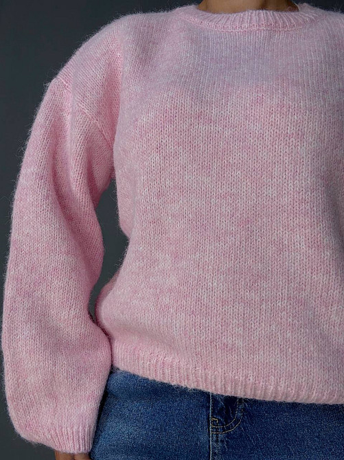 Свитер женский Fancy Matinee 6119 оверсайз меланж, розовый, one size Киев - изображение 16